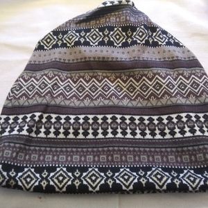 🎀 soft woven material black white gray ski hat 🆕